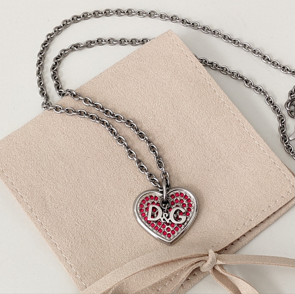 Dolce & Gabbana  Necklace with Pink Heart Pendant